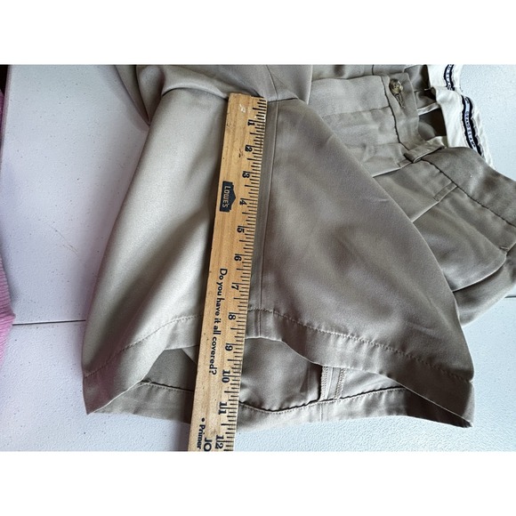 GRAND SLAM MENS 100% POLYESTER PLEATED GOLF SHORTS SIZE 38 KHAKI - Picture 8 of 12